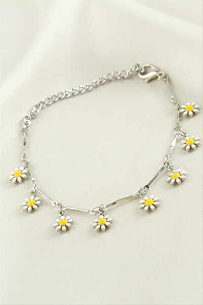 ZERO LAND سوار STOROZAL Papatya Mineli - (64106) لون فضي