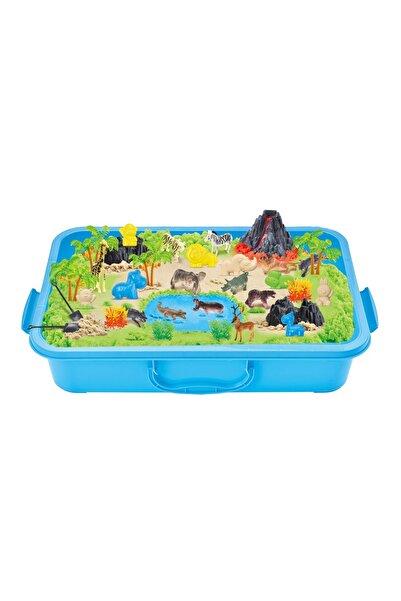 Toybox Kids Magic Sand Art Kit, Mold Tools, Inflatable Tray & Storage Box For...