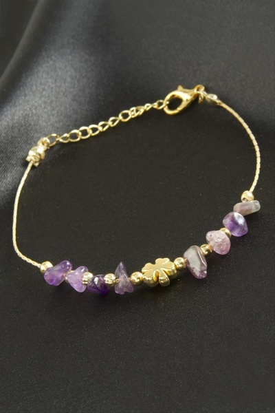 ZERO LAND سوار STOROZAL من الحجر الطبيعي المكسور (63000) - أرجواني