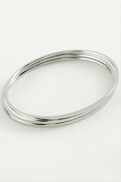 ZERO LAND سوار ستوروزال 3 قطع أجدّا الفاخر من الفولاذ 65*2 مم - (63924) لون فضي