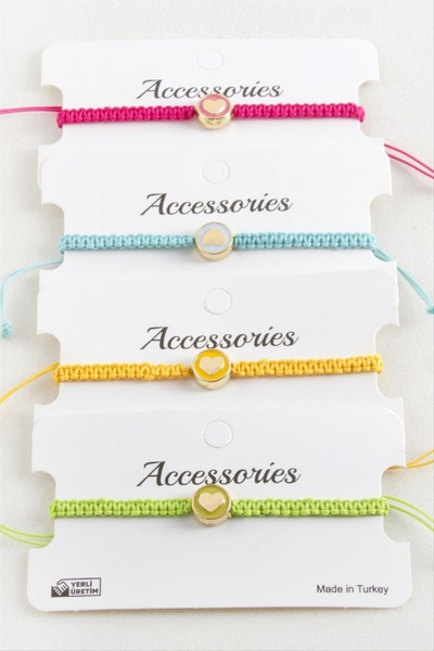 ZERO LAND Storozal Heart Enamel Macrame Braided Bracelet (63239) - Mi