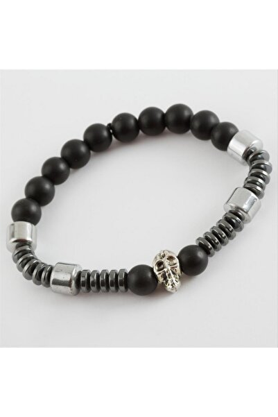 ZERO LAND سوار من الحجر الطبيعي الهيماتيت أونيكس من ستوروزال (64311) - أسود