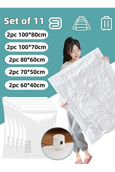 Generic Vacuum Compression Storage Bags with Electric Vacuum Air Pump Space S...
