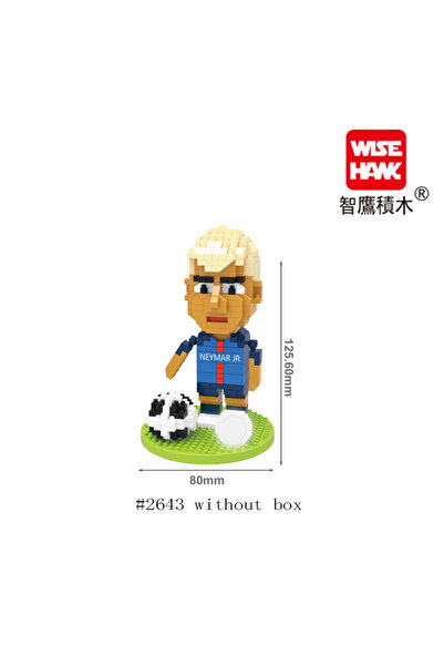 Choice4 2643 بدون صندوق، مجموعة بناء مصغرة لشخصيات لاعبي كرة القدم المشهورين،...