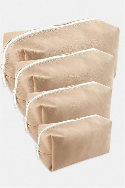 ZERO LAND حقيبة مكياج STOROZAL مكونة من 4 قطع مع حامل يدوي (63852) - Yruağzı