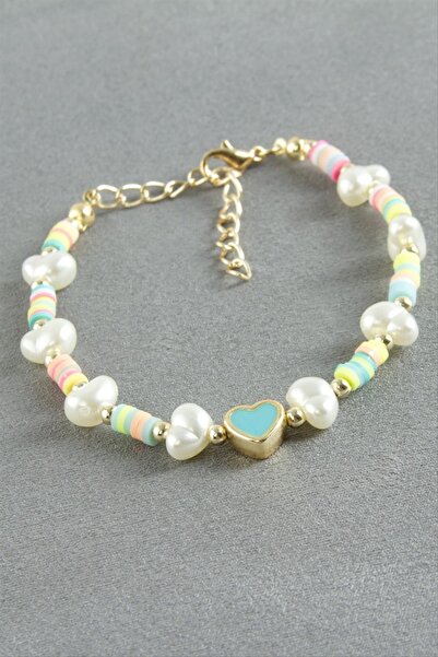 ZERO LAND Storozal Heart Fimo Pearl Bracelet (73555) - Cream