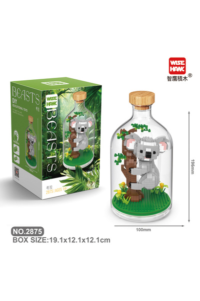 Choice6 2875 مع صندوق، ألعاب بناء، مكعبات تجميع، نمر، أسد، دب، قمة، كوالا، نم...