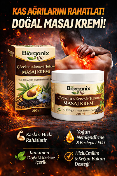 BİORGANİX Life Çörekotu & Masaj Kremi 210 ml – Yoğun Rahatlatıcı