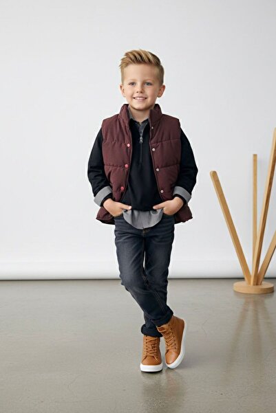 Minigimin Cicileri Vestă gonflabilă, hanorac cu jumătate de fermoar și pantal...