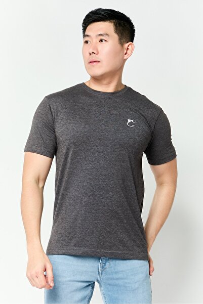 Mountain And Isles Reel Pro Men Graphic Print Short Sleeve T-Shirt, Charcoal