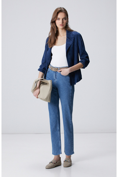 Network Slim Fit Açık Indigo Mavi Denim Pantolon