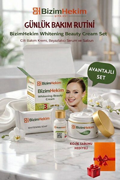 BİZİMHEKİM ŞİFA EVİ Serum and Soap 3-Piece Set with Our Hekim Whitening Beaut...