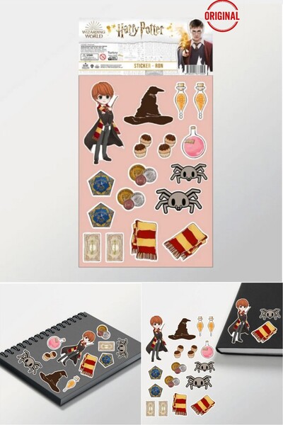 TOYFEST مجموعة ملصقات هاري بوتر رون ويزلي المرخصة مقاس 15×27 سم مقاوم للماء م...