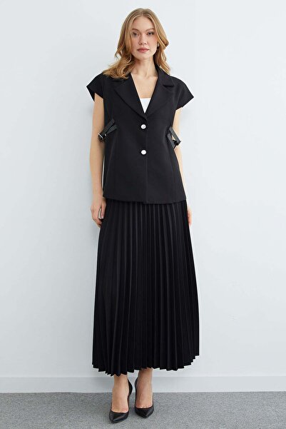 Fulla Moda Set de 2 piese: Fustă cu vestă și detaliu curea