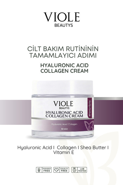 HYALURONİK ASİT VE KOLEJEN YÜZ NEMLENDİRİCİ ONARICI KREM 50 ML