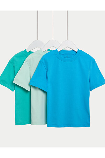Marks & Spencer Saf Pamuklu 3’lü Tişört Seti (2-8 Yaş)