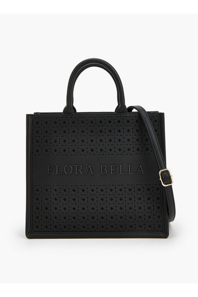 Flora Bella by Shoexpress حقيبة تعليقة بتفاصيل قص بالليزر مع حمالة قابلة للإزالة