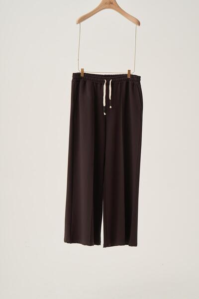 ALLDAY Bitter Brown-Cotton Ribbed Sweatpants