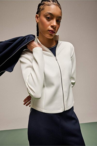 DeFacto Standard Fit Scuba Diving Fabric Cardigan F9488Ax26Sp