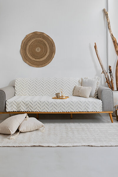 Viaden Aura Non-Slip Base Sofa Cover 170X210 cm Ecru