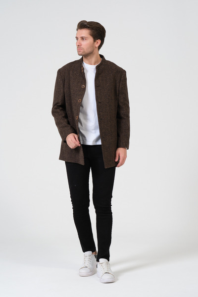 VALUE FASHION Erkek Slim Fit Kaşe Kaban, Ceket, Mont