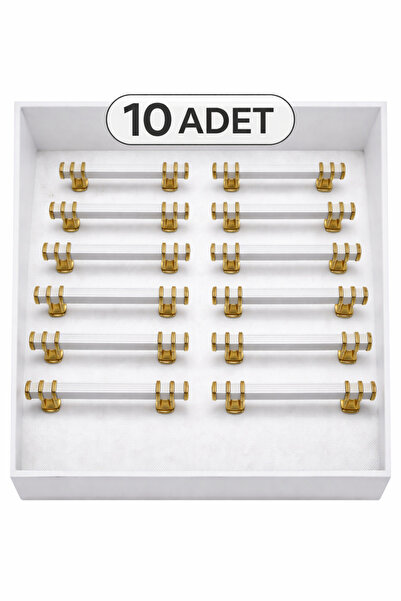 GÜMÜŞ EROS KARE YÜZÜKLÜ BEYAZ ALTIN 160MM METAL DOLAP ÇEKMECE KULP 10 ADET