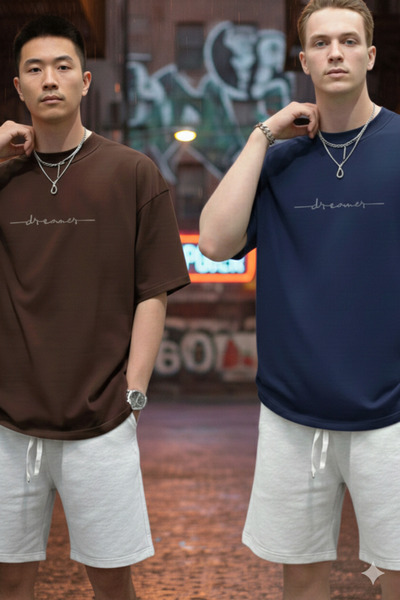 DAXİS Sportwear Company Σετ 2 μπλουζών Dreamer με στάμπα Oversize