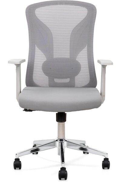 Afifa Furniture Grey Office Chair – Ergonomic Chair with Lumbar Support & Adj...