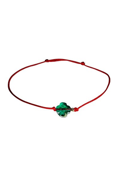 Zephyrs Bijoux Cord bracelet with 14k gold ball and crystal.