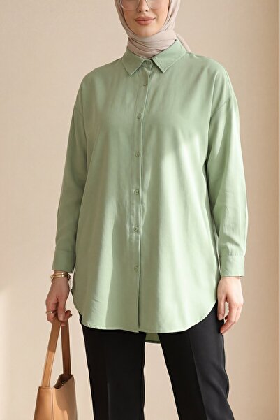 HİJABAYA Χαλαρό πουκάμισο βισκόζης με κουμπιά