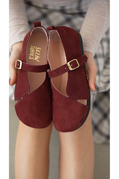 selin shoes Velien Genuine Leather Adjustable Buckle Detailed Asymmetrical Cu...