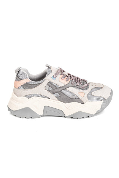 VİVENS MODA Women's Gray Casual Sneaker Thick Sole Shoes