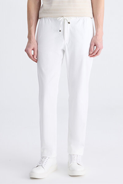 D'S Damat Ds Damat Relaxed Fit (Pile-Free) White Diagonal Tencel ™ Cotton Ble...