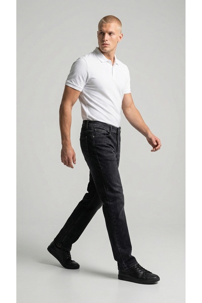 ENZİM JEANS Erkek Yüksek Bel Düz Kesim Düz Paça Jean Pantolon