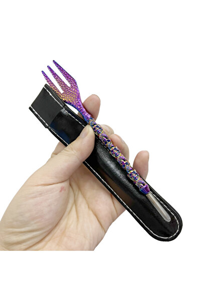 Choice شوكة ألومنيوم قطعة واحدة مع أداة ثقب رقائق معدنية للتبغ والشيشة والنار...