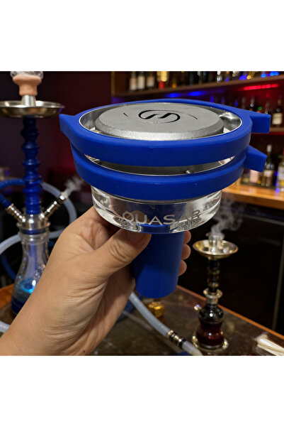 Choice4 شيشة عربية زرقاء، رأس فرنسي من نوع كوازار، حامل فحم تبغ مع علبة هدايا...