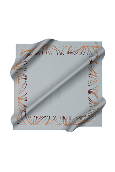 Aker Blue 90X90 Silk Crepe Satin Scarf