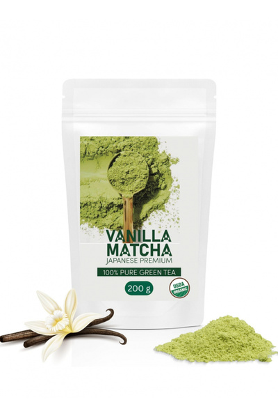 Matcha Premium Japanese شاي أخضر بالفانيليا 200 غرام