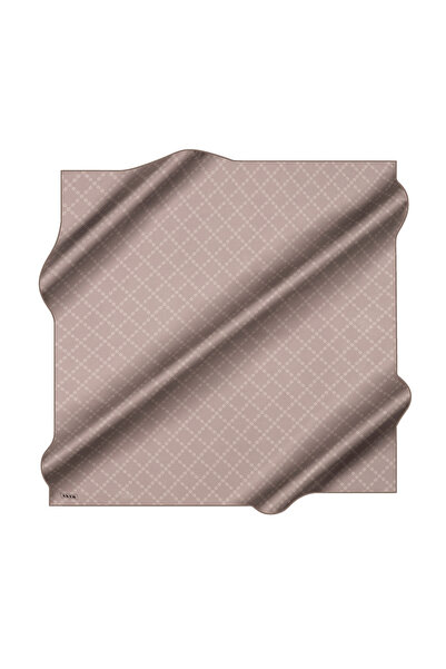 Aker Dark Gray 90X90 Silk Crepe Satin Scarf