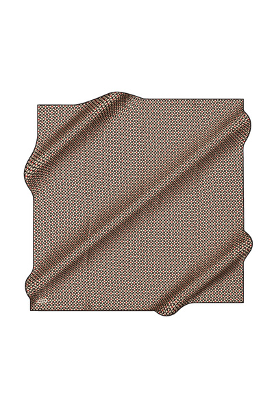 Aker Black 90X90 Silk Crepe Satin Scarf