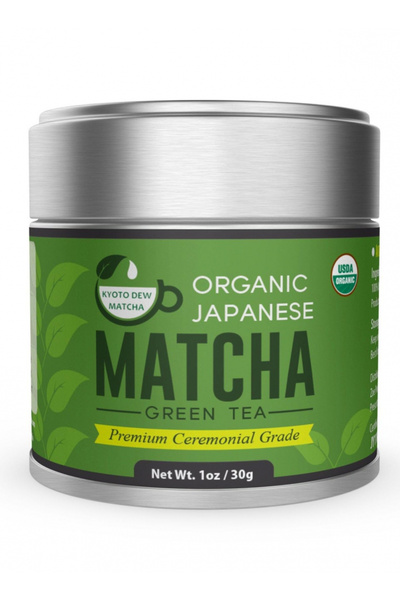 Kyoto Dew Organic Ceremonial Grade Matcha Green Tea Powder 30 G