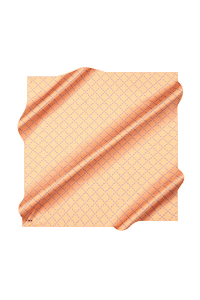 Aker Orange 90X90 Silk Crepe Satin Scarf