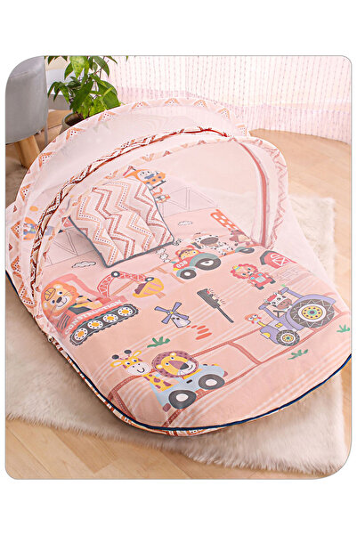 Babyhug ناموسية مطبوع سيارة مع طقم مرتبة ووسادة، مصنوعة من مواد عالية الجودة،...