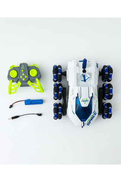 Fab N Funky RC Stunt Space Car, 360掳 Rotating Stunt Car, Light and Music Effe...