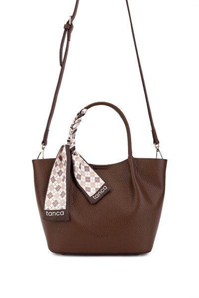 Tamer Tanca Women's Faux Leather Brown Shoulder Bag