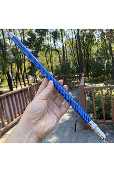 choice2 شيشة زرقاء TS بطول 40 سم، مصنوعة من ألياف الكربون، مزودة بفوهة من الس...