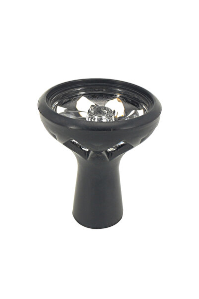 Choice ملحقات شيشة عربية سوداء قطعة واحدة، وعاء سجائر زجاجي سيليكون مثقب، شيش...