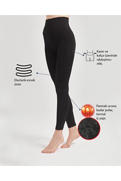 Bolero Kadın Termal Esnek Tayt Siyah