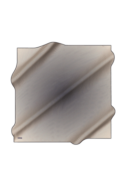 Aker Navy Blue 90X90 Silk Crepe Satin Scarf