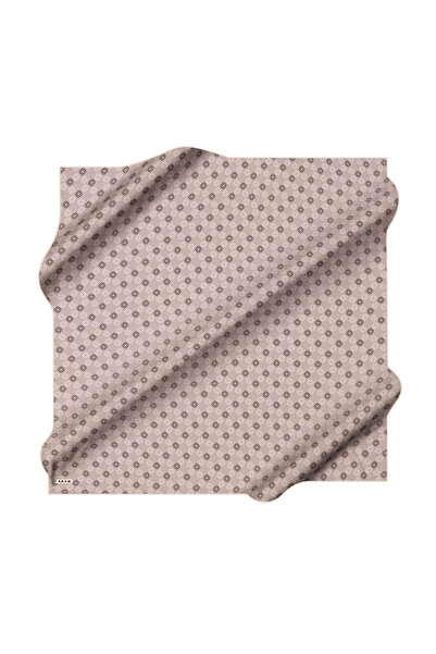 Aker Silver 90X90 Silk Crepe Satin Scarf